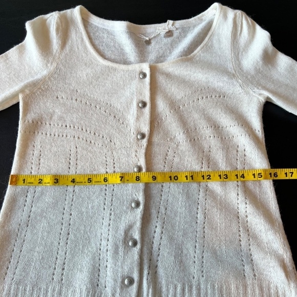 Anthropologie Knitted and knotted wool blend feminine cardigan - Picture 4 of 12